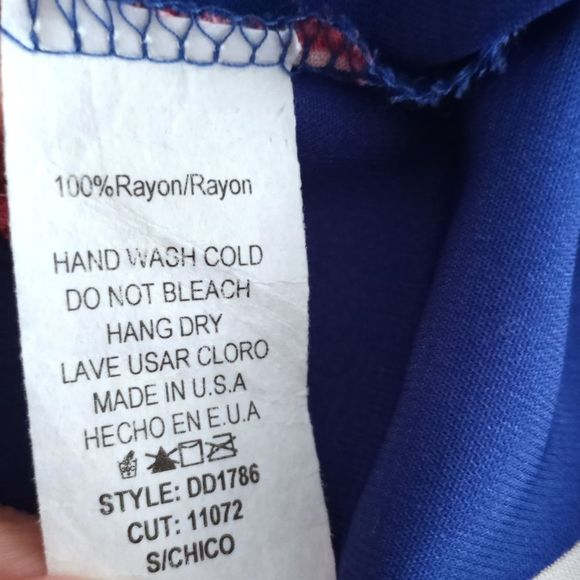 Promesa Blue and Red Floral Off-Shoulder Dress - Picture 8 of 8